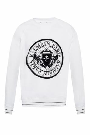 Sweatshirt with a velvet logo, zdjęcie 1 Sweatshirt with a velvet logo od Balmain
